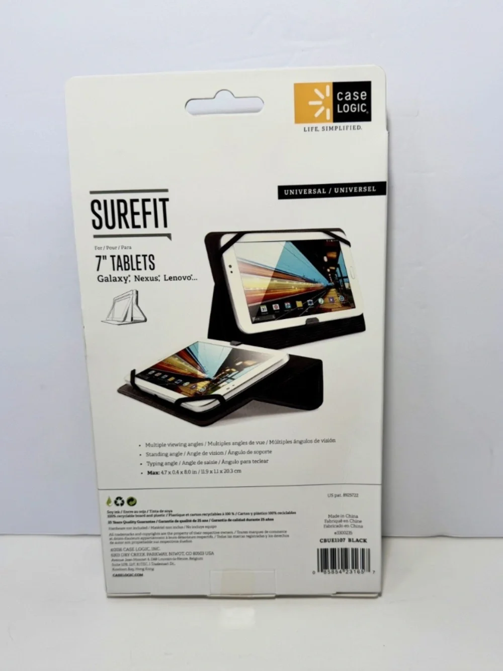 Case Logic Universal Sure Fit Tablet Folio Case Stand for 7-8
